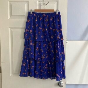 Draper James Blue Floral Skirt